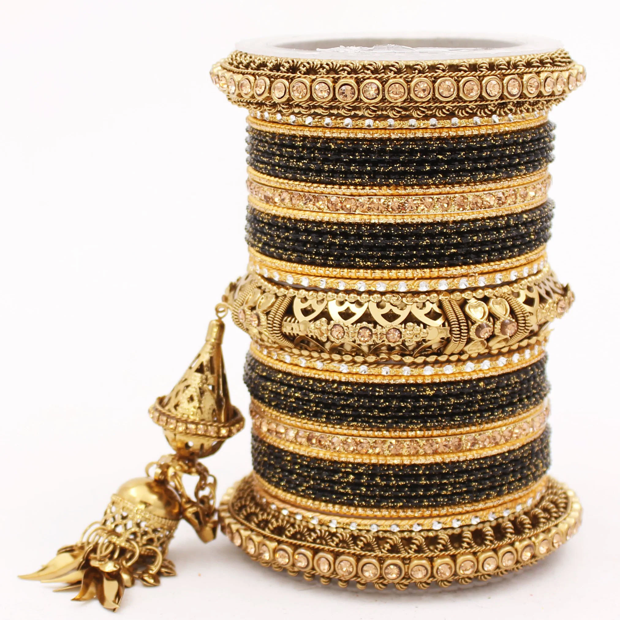 Antique Jhumki Latkan Bangle set for Women by Leshya