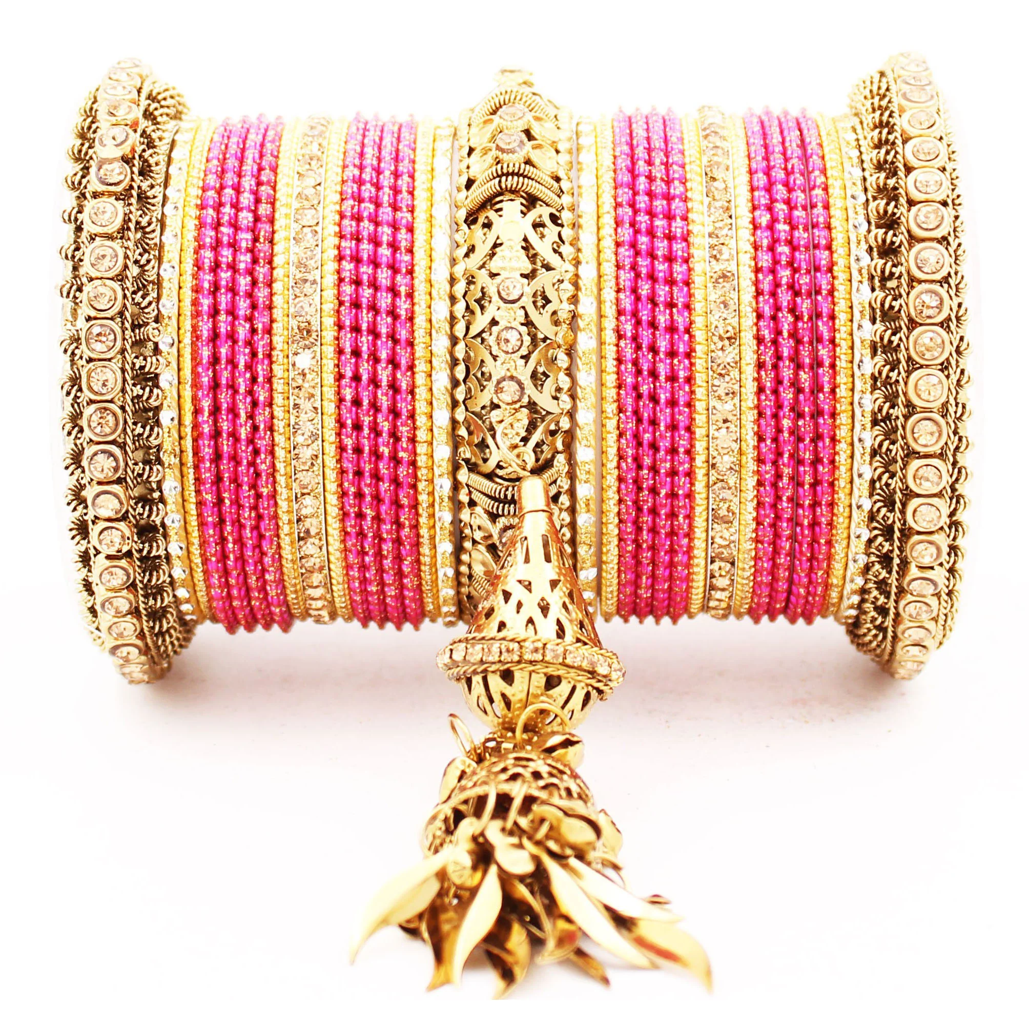 Antique Jhumki Latkan Bangle set for Women by Leshya - Image 20