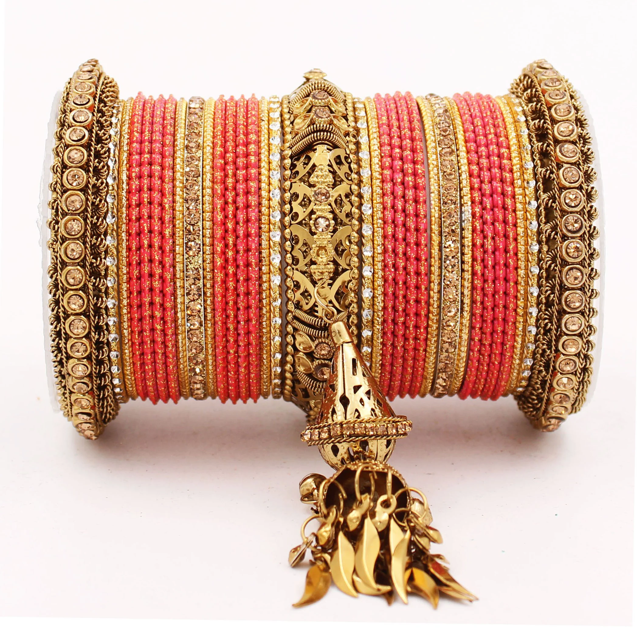 Antique Jhumki Latkan Bangle set for Women by Leshya - Image 5