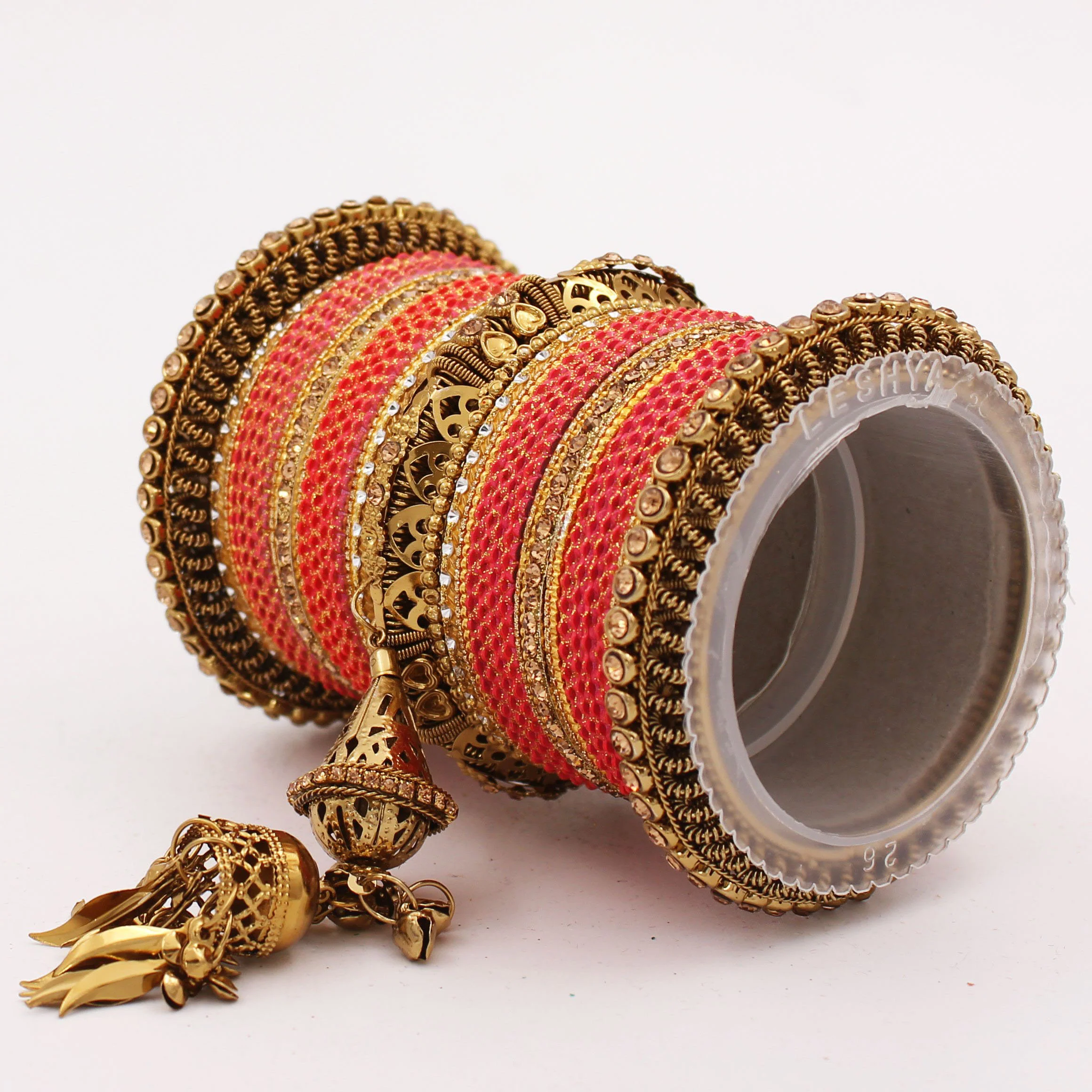Antique Jhumki Latkan Bangle set for Women by Leshya - Image 6