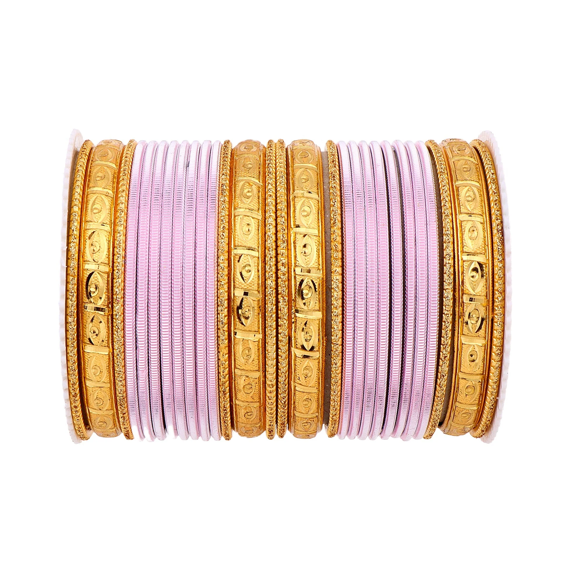 Bangle Set with Golden Etching Kada by Leshya - Image 6