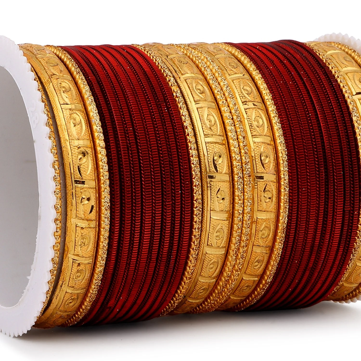 Bangle Set with Golden Etching Kada by Leshya - Image 13