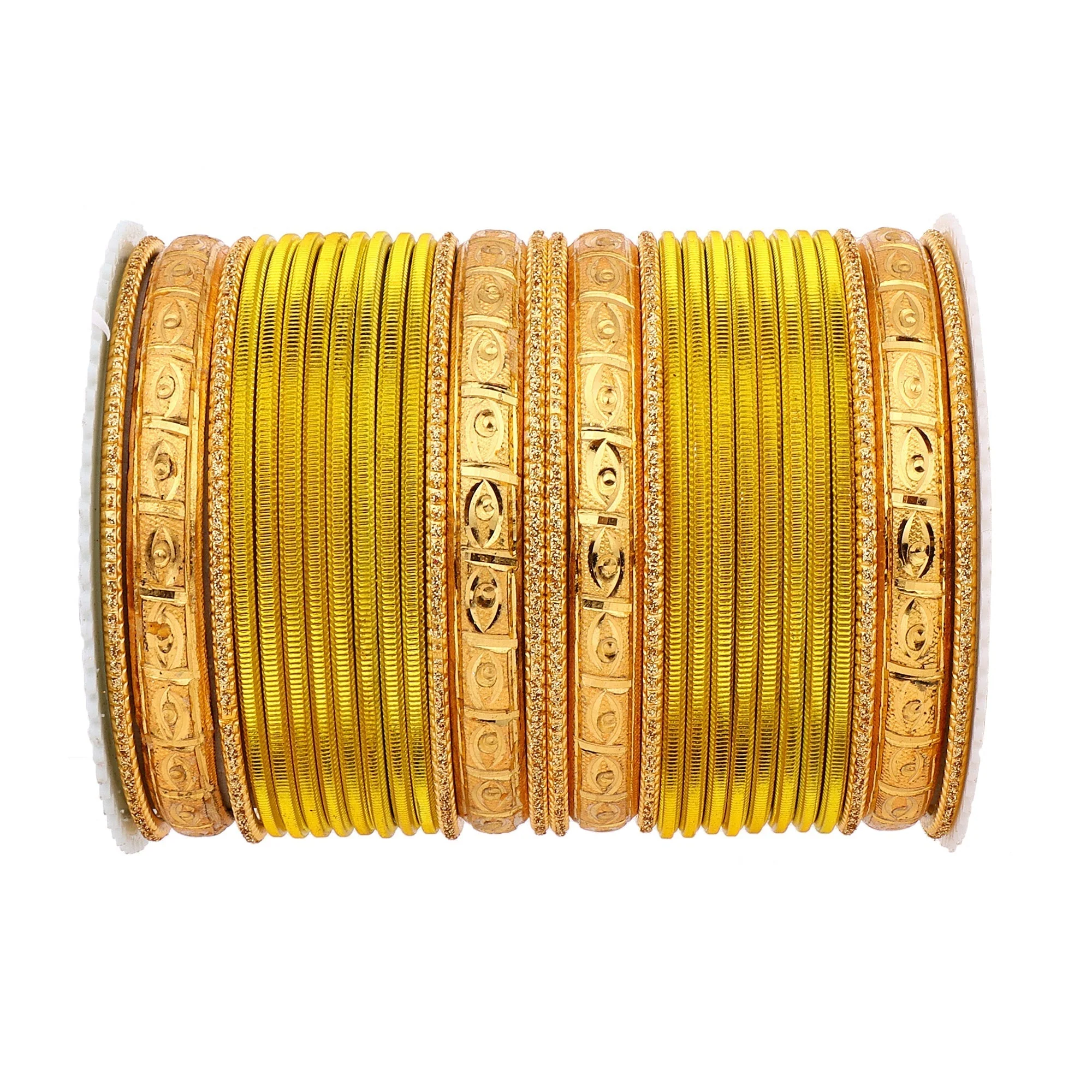 Bangle Set with Golden Etching Kada by Leshya - Image 7