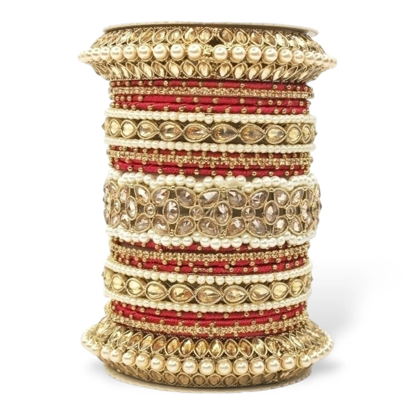 Beautiful Bridal Bangle Set with Pacheli Kada by Leshya - Image 12