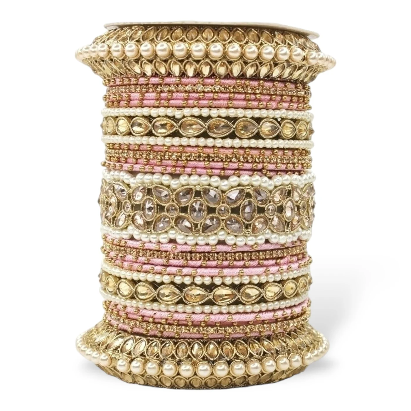 Beautiful Bridal Bangle Set with Pacheli Kada by Leshya - Image 23
