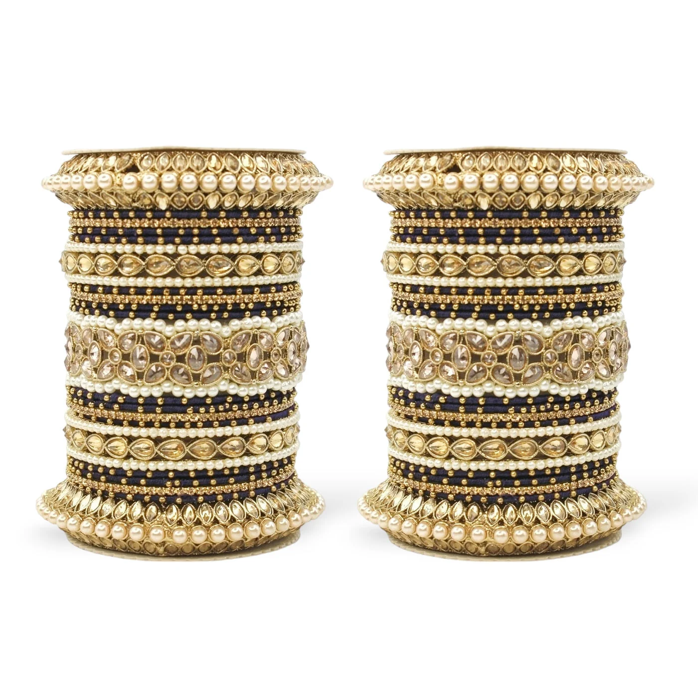 Beautiful Bridal Bangle Set with Pacheli Kada by Leshya - Image 5