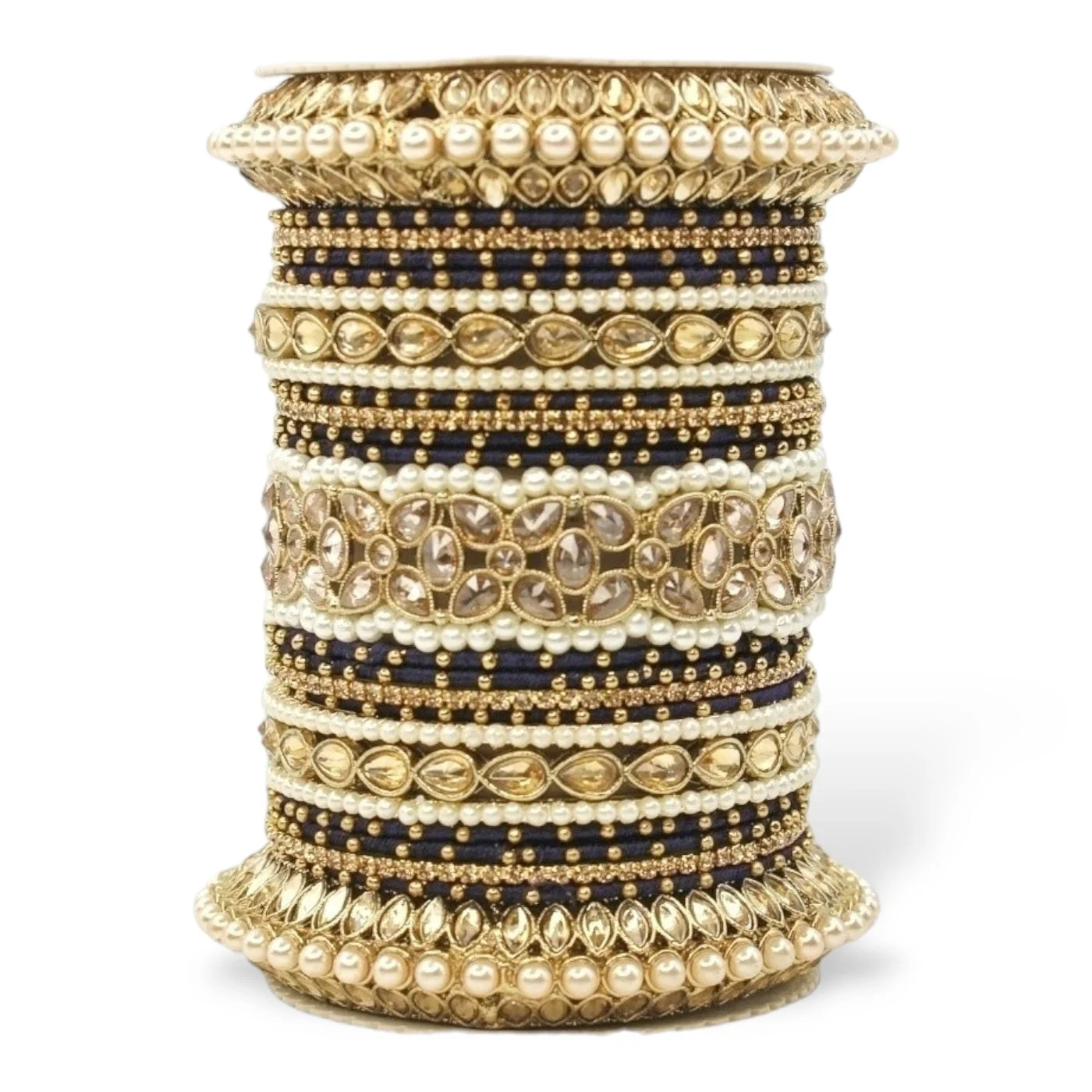Beautiful Bridal Bangle Set with Pacheli Kada by Leshya - Image 6