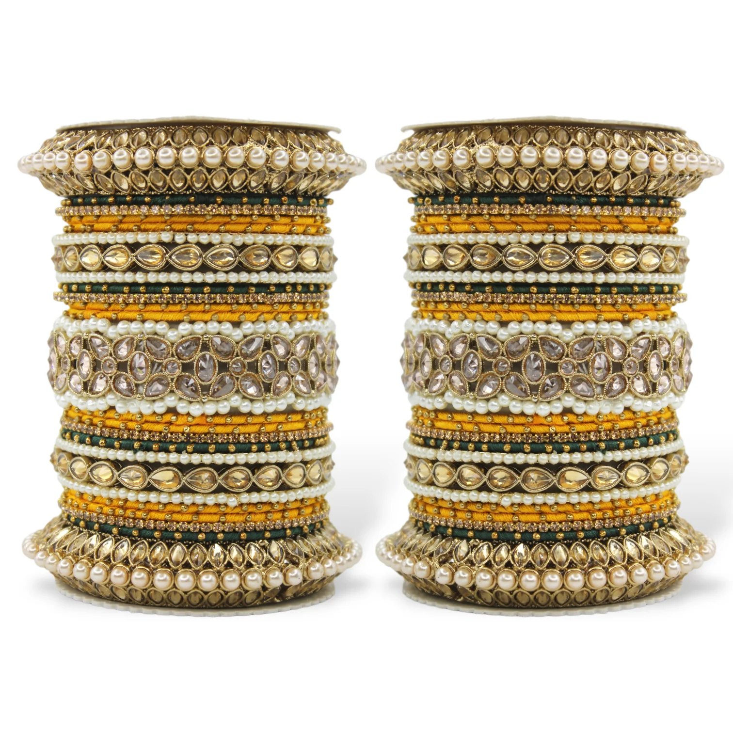 Beautiful Bridal Bangle Set with Pacheli Kada by Leshya - Image 18
