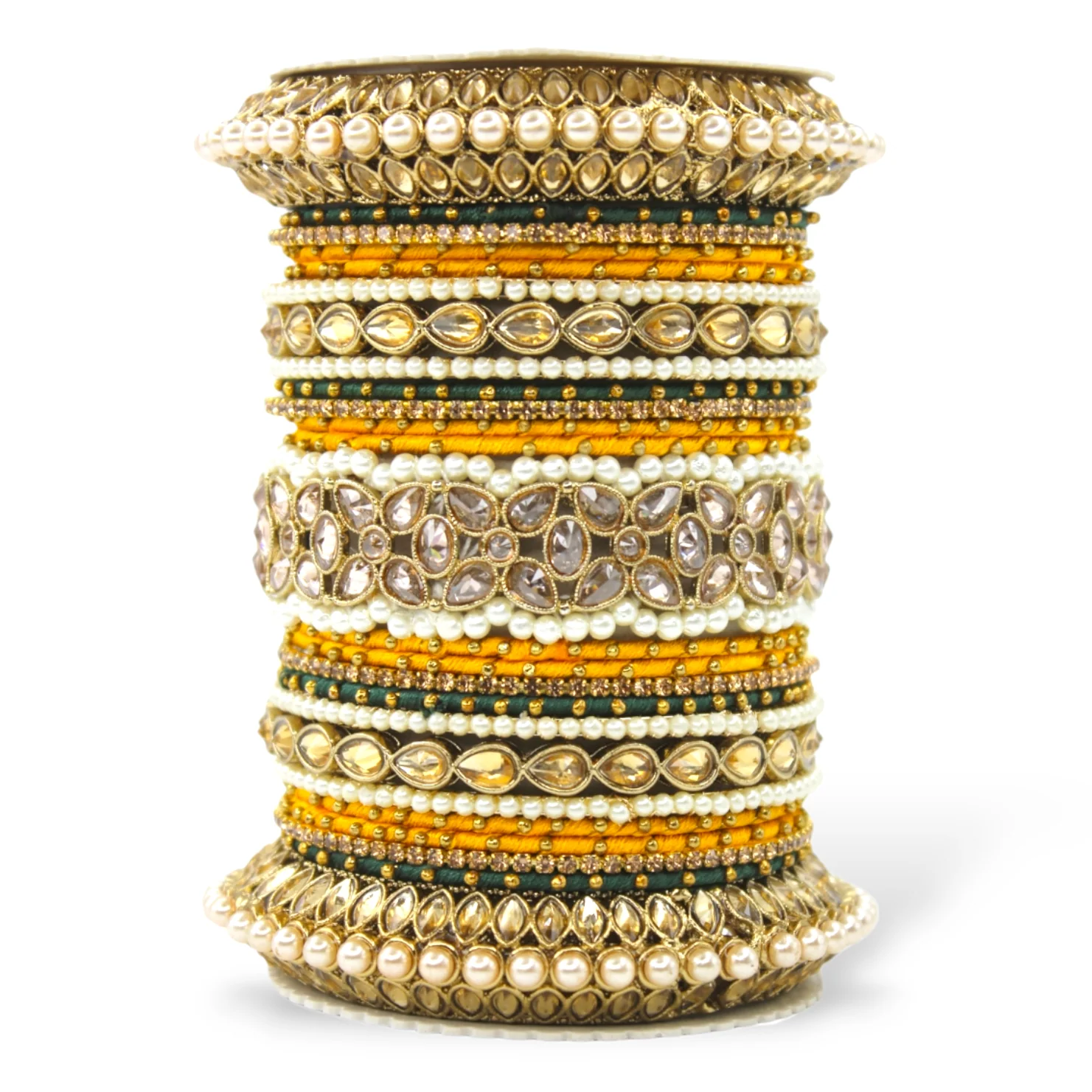 Beautiful Bridal Bangle Set with Pacheli Kada by Leshya - Image 19