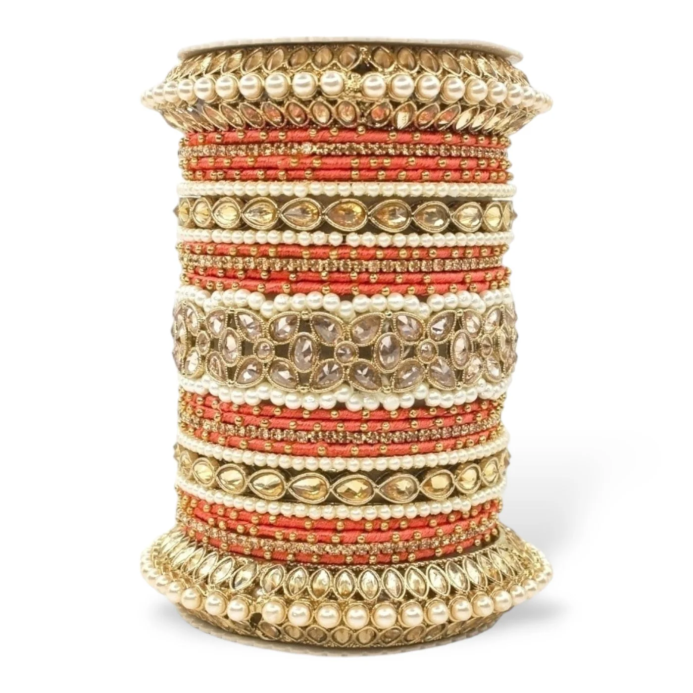 Beautiful Bridal Bangle Set with Pacheli Kada by Leshya - Image 21