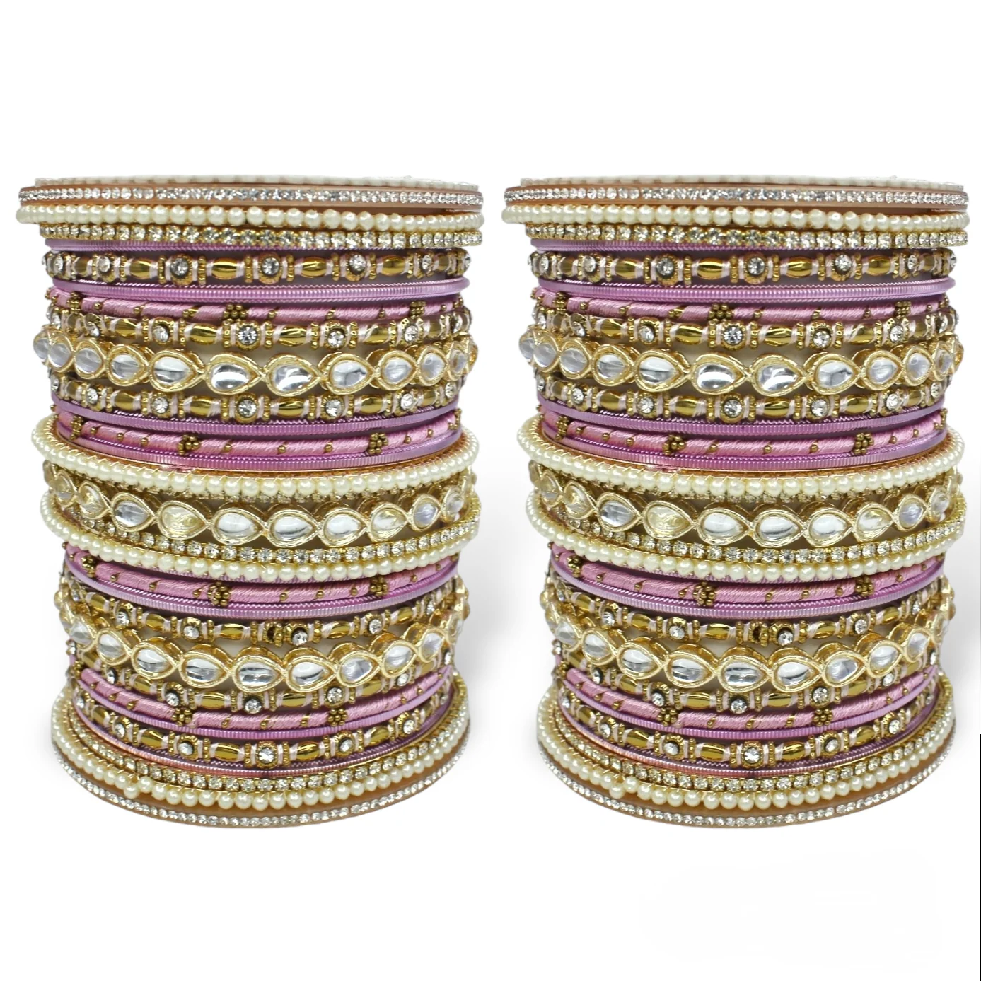 Bridal Bangle Set with Kundan Kangan by Leshya - Image 2