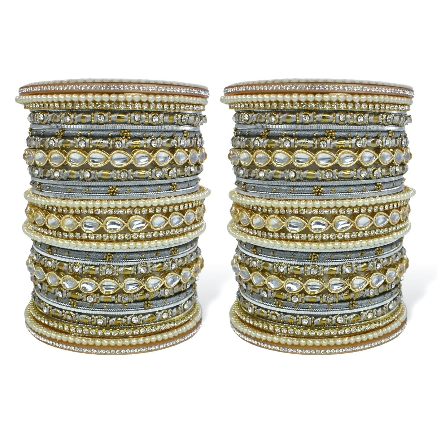 Bridal Bangle Set with Kundan Kangan by Leshya - Image 5