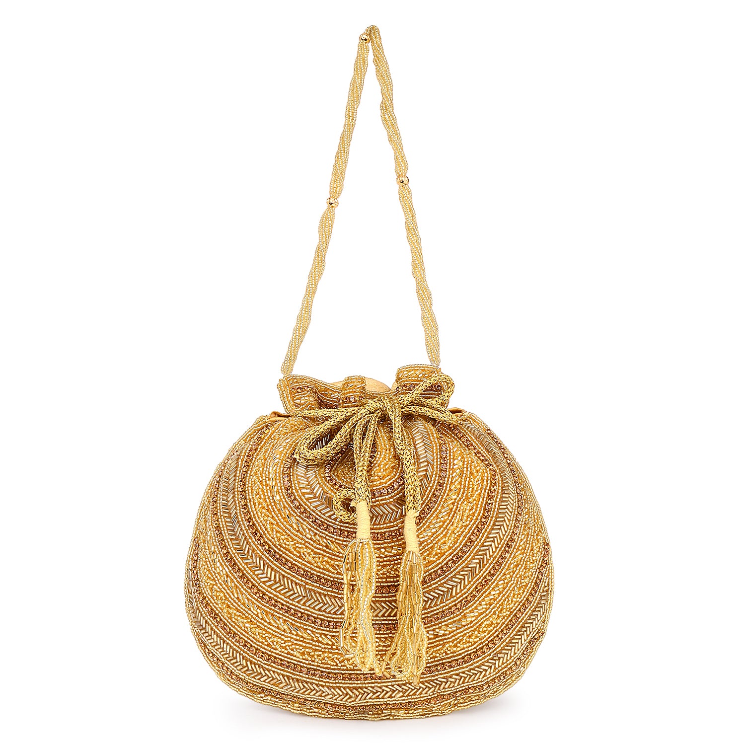 Bridal Handbag with Intricate zari Potli - Image 2