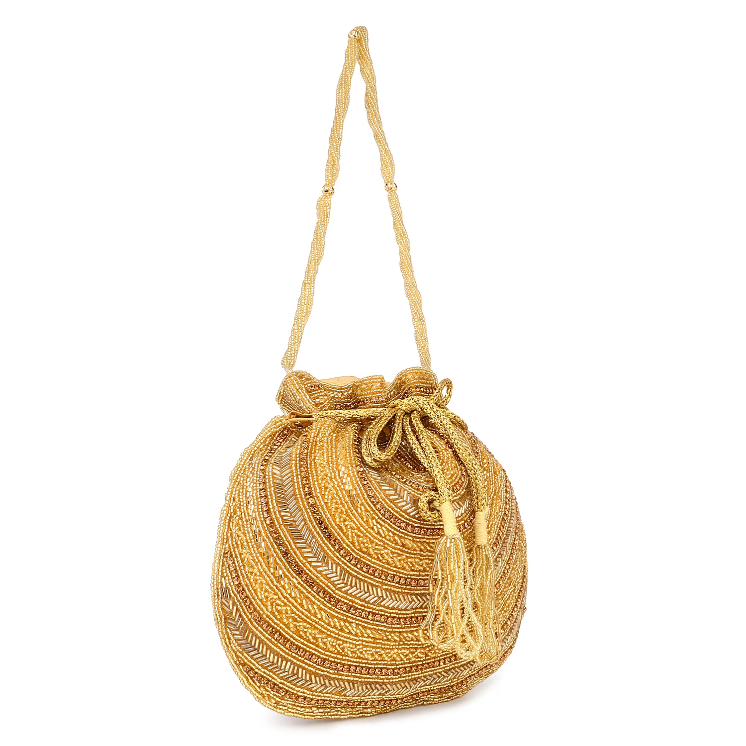 Bridal Handbag with Intricate zari Potli - Image 3