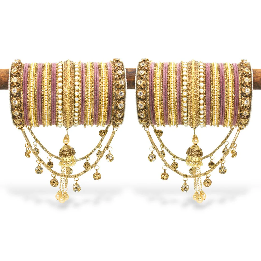 Bridal Jhoola Style Bangle set for two hands by Leshya - Image 14