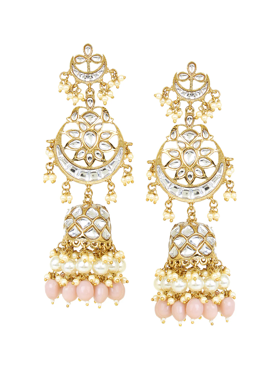 Bridal Jhumki Earring with kundan work by Leshya