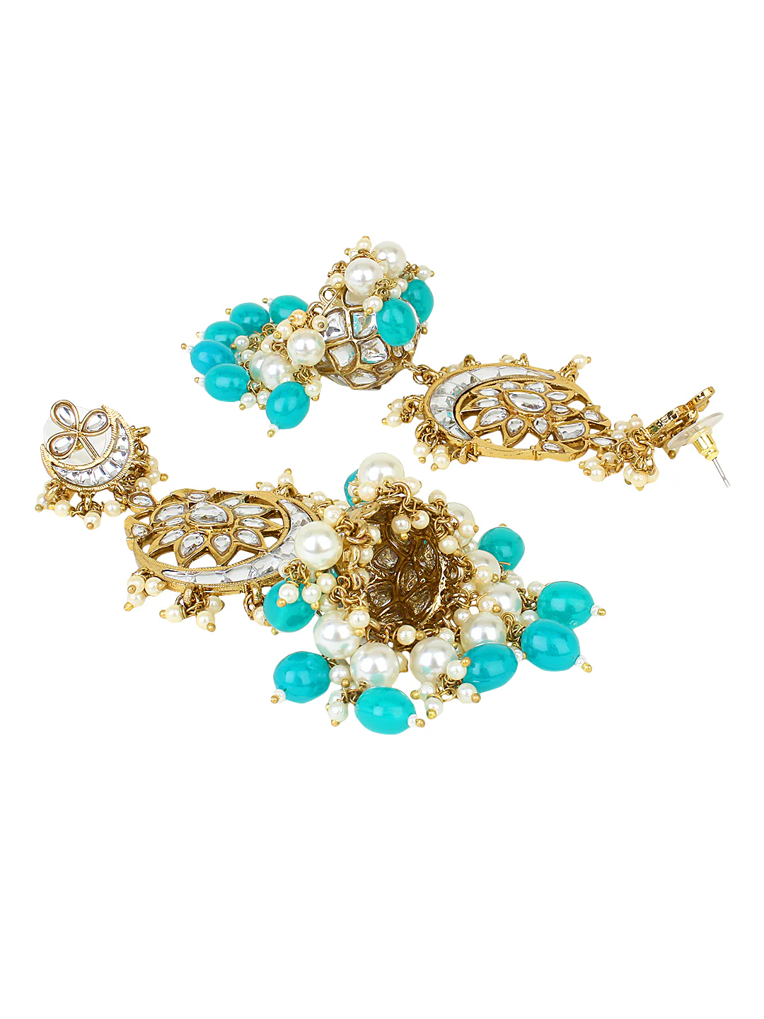 Bridal Jhumki Earring with kundan work by Leshya - Image 7