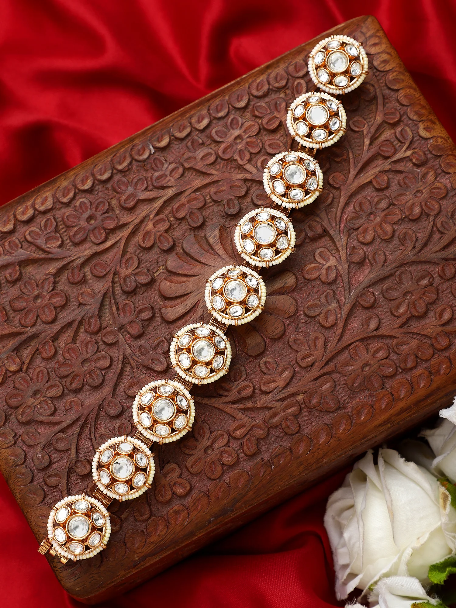 Bridal Kundan Stone chain bracelet