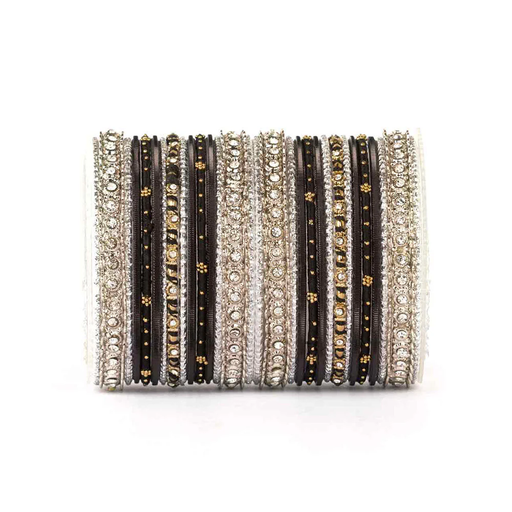 Elegant Colored Thread Bangle Set - Image 10