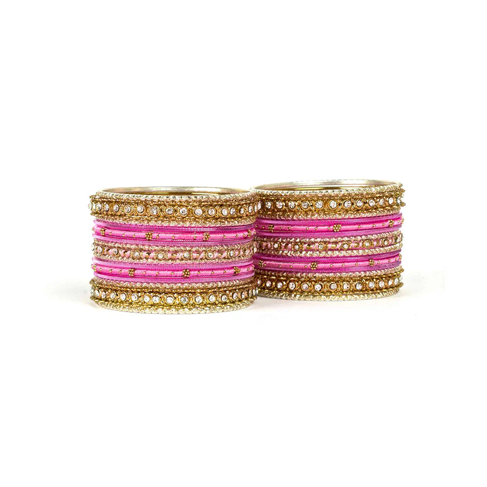 Elegant Colored Thread Bangle Set - Image 2