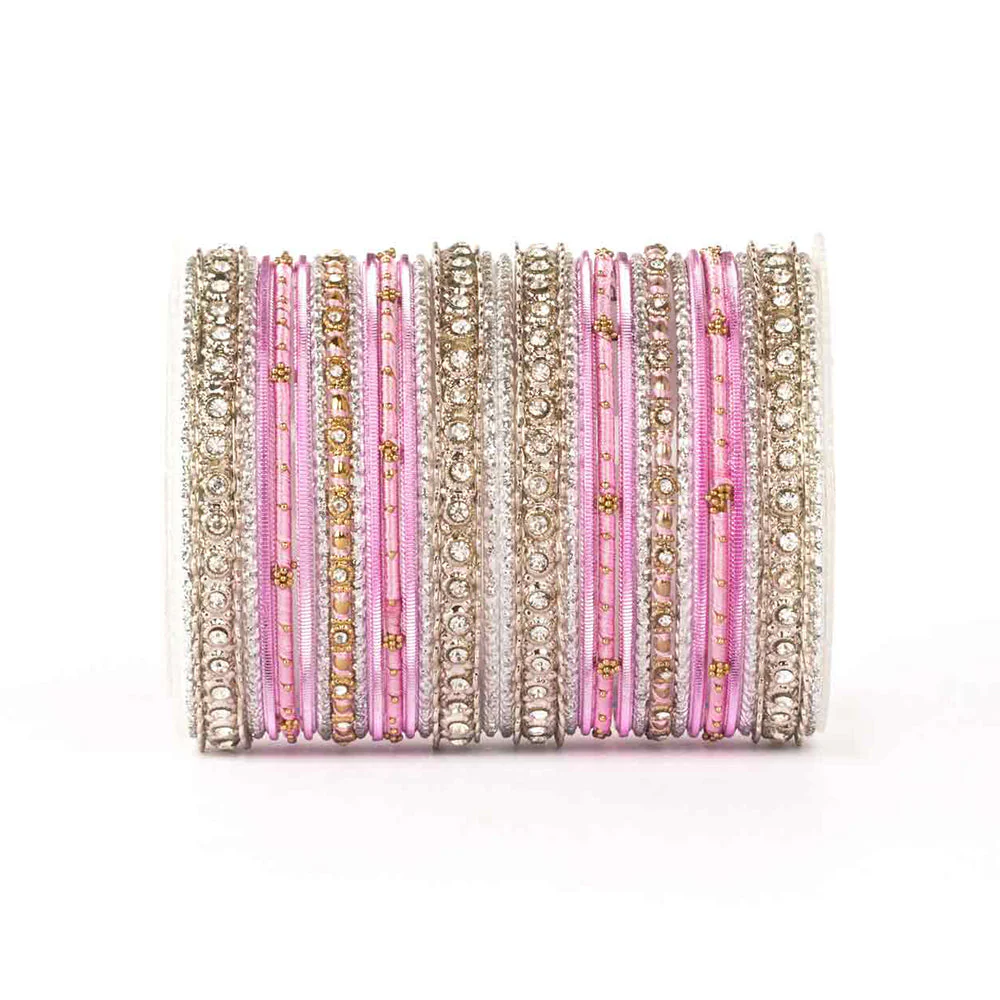 Elegant Colored Thread Bangle Set - Image 3
