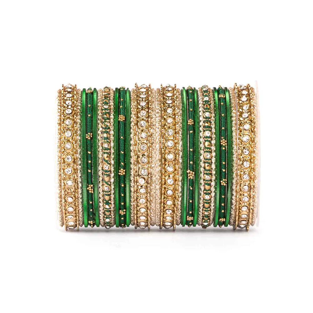 Elegant Colored Thread Bangle Set - Image 10