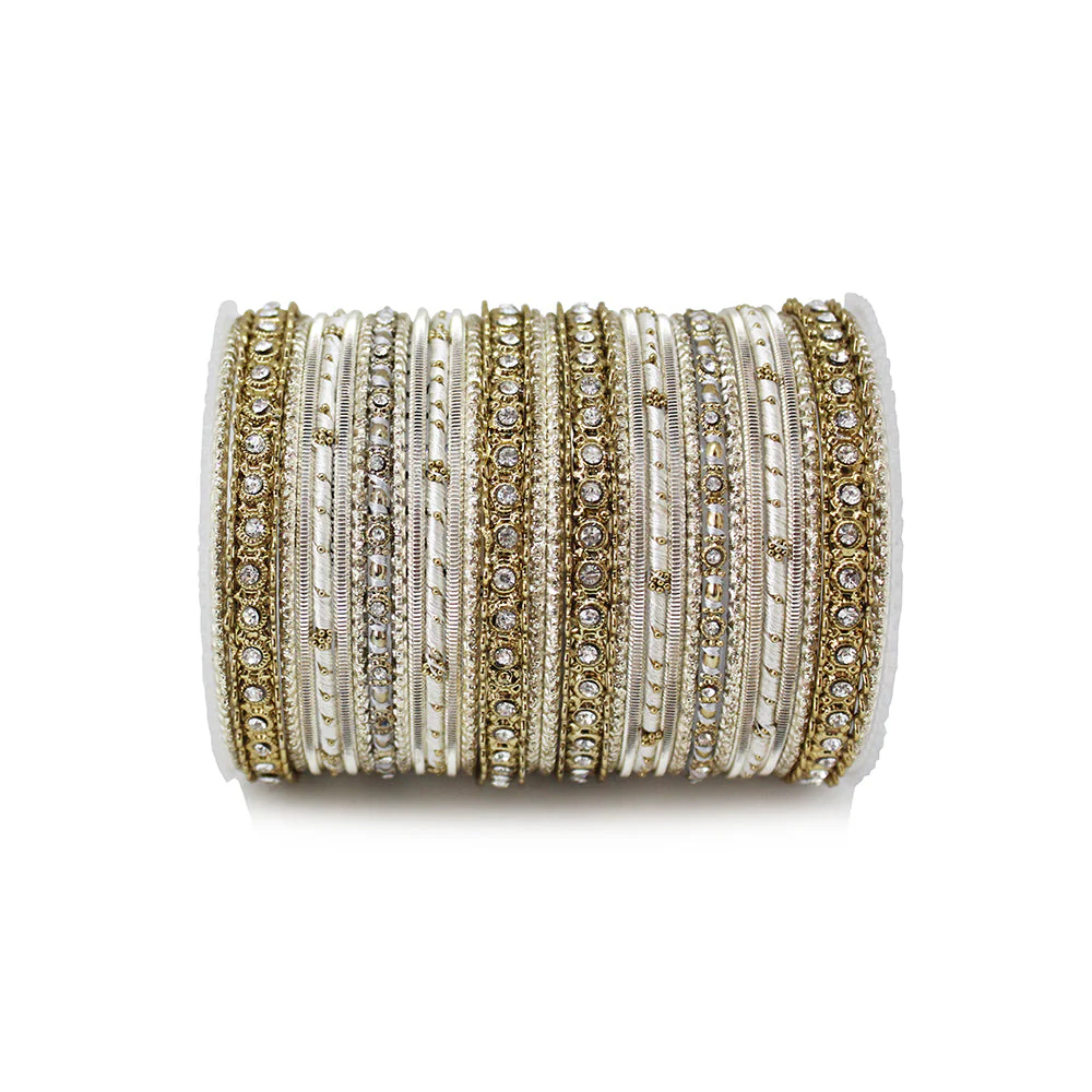 Elegant Colored Thread Bangle Set - Image 15