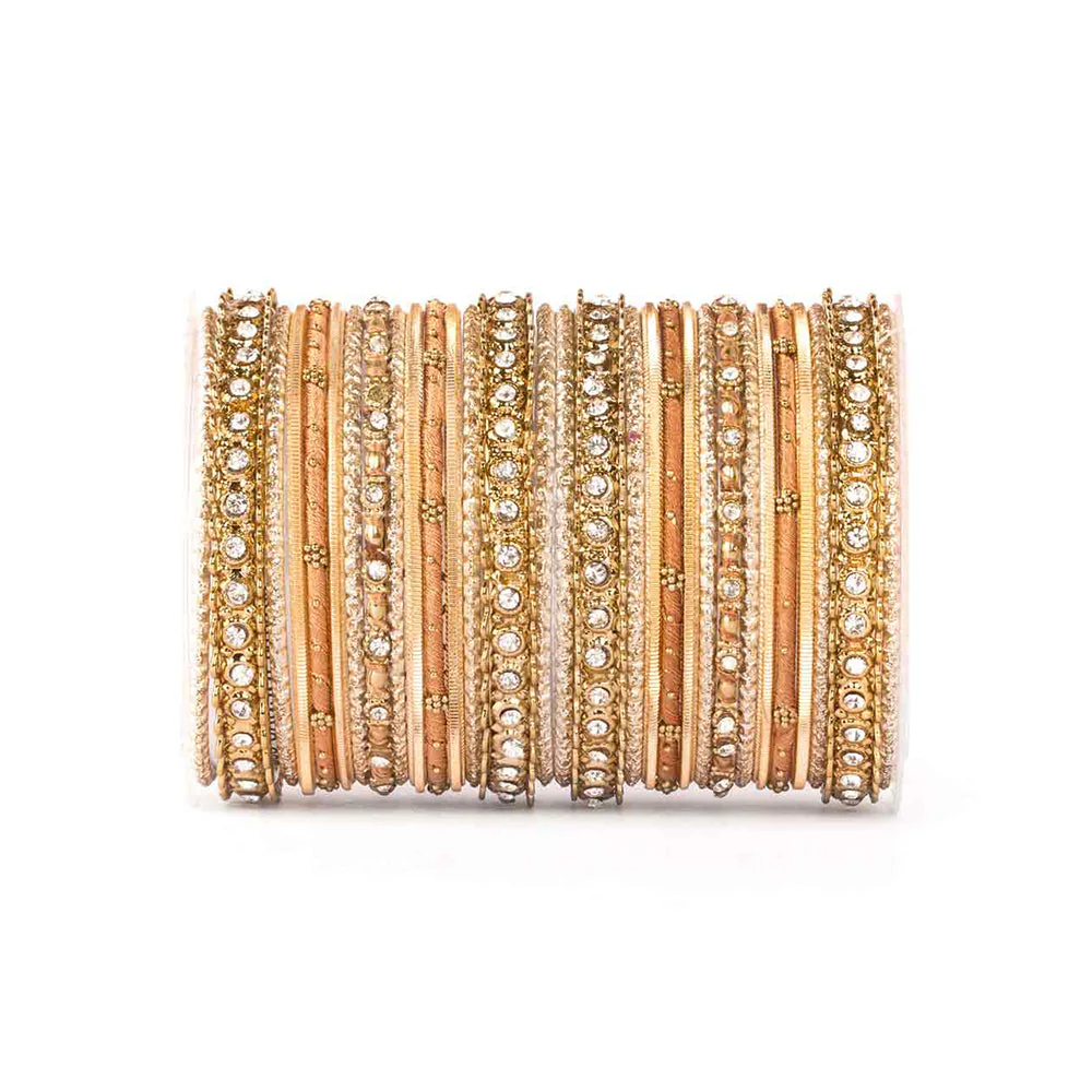 Elegant Colored Thread Bangle Set - Image 4