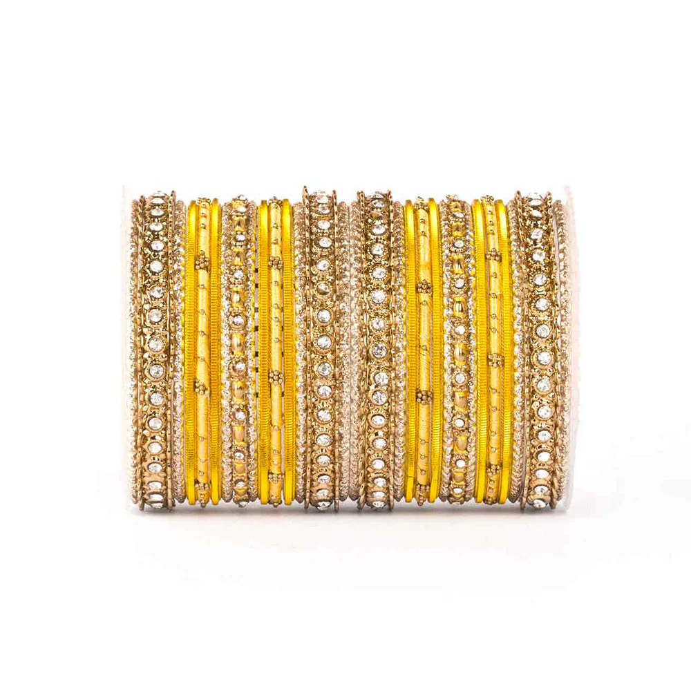 Elegant Colored Thread Bangle Set