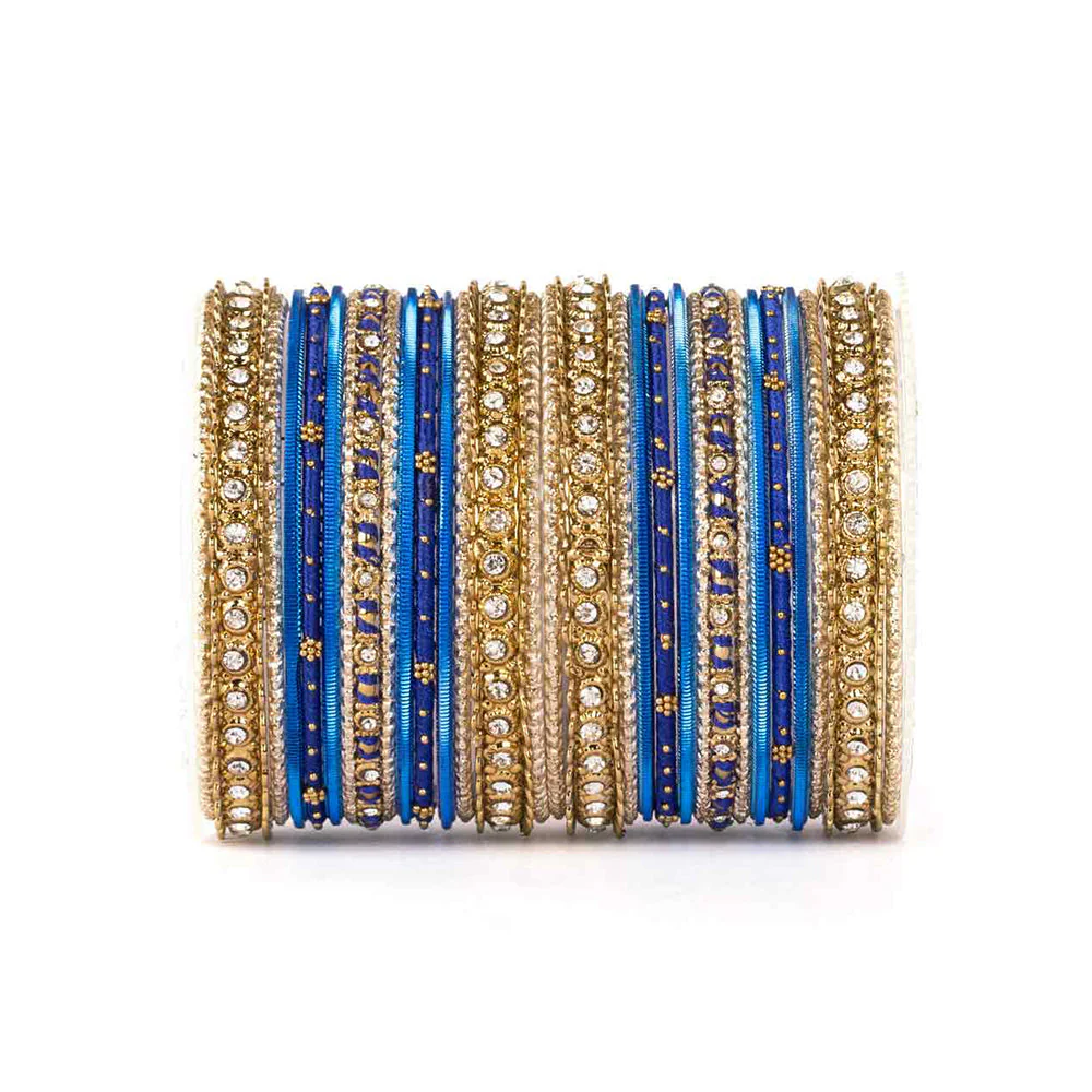 Elegant Colored Thread Bangle Set - Image 9