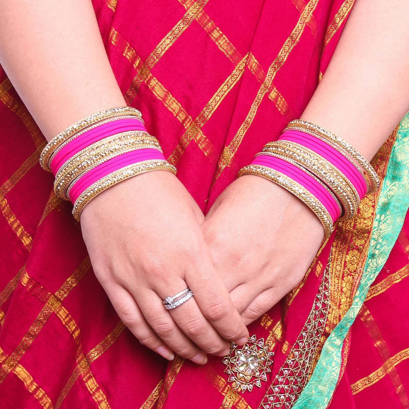 Golden Bracelet And Matte Finish Bangle Set For Women - Image 6