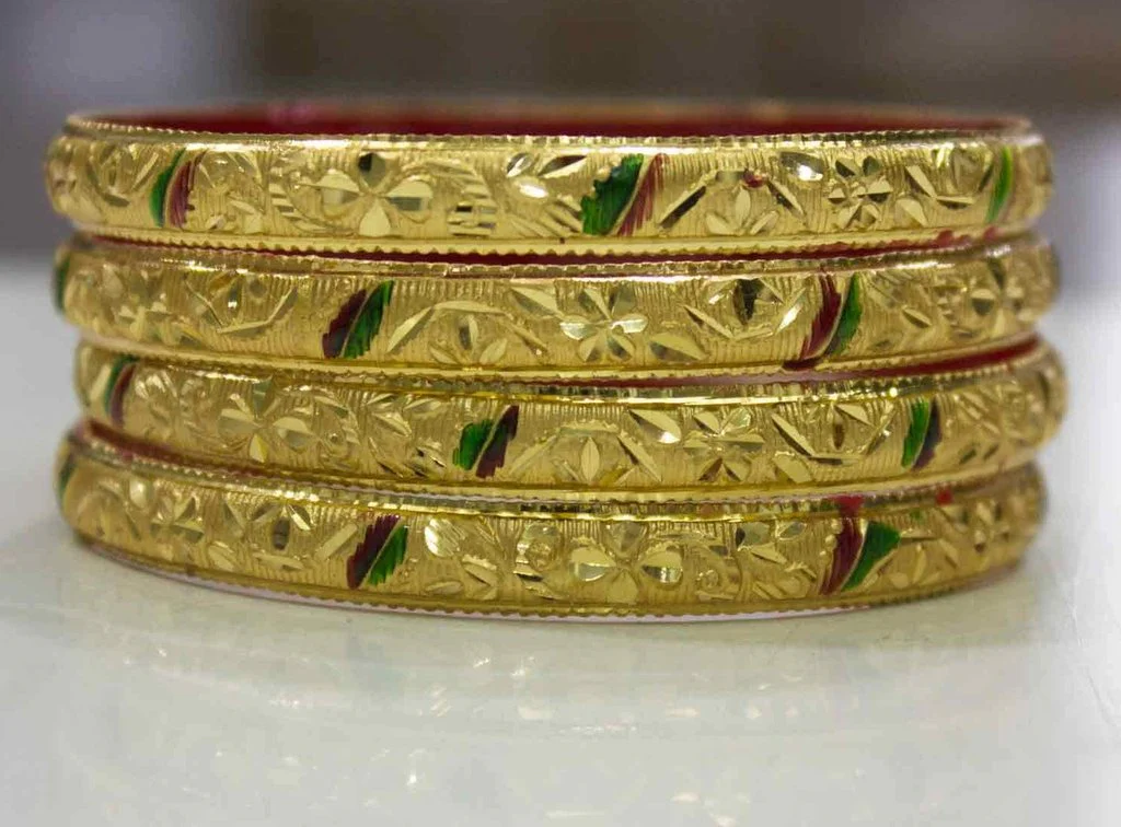 Guarantee Gold Dyed Bracelets With Floral Design In Multi-Color - Image 4