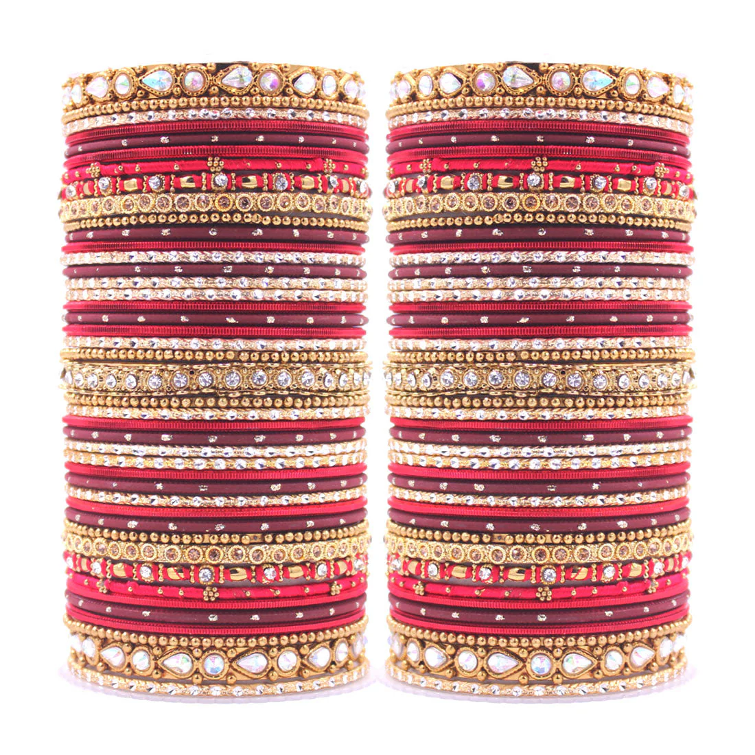 Intricate Dual Colour Pastel Bridal Bangle set