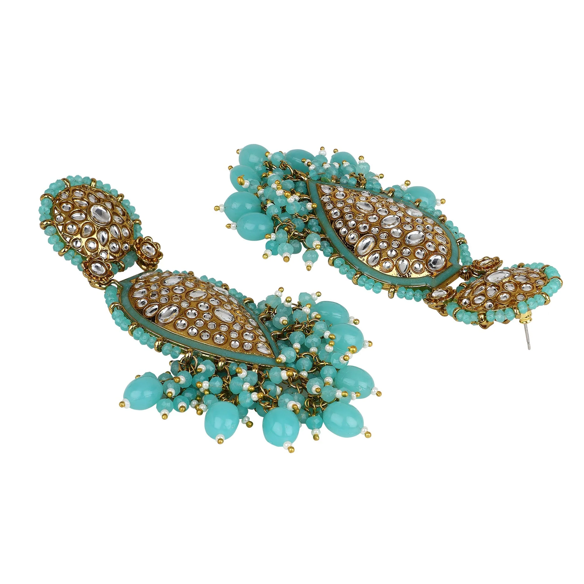 Jhumki Earring with kundan work by Leshya - Image 2