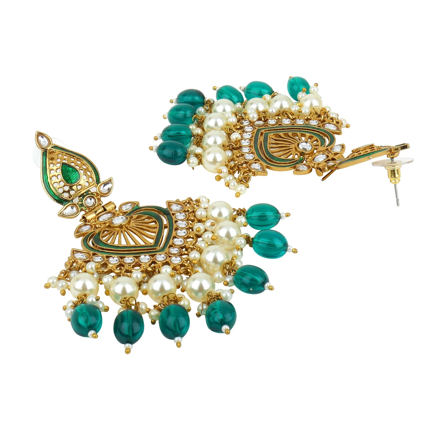 Jhumki Earring with Meenakari by Leshya - Image 6