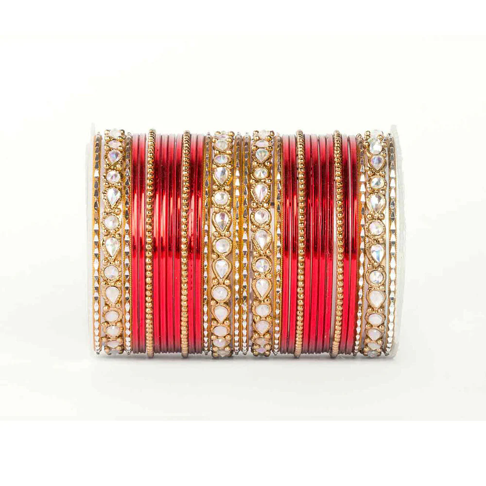 Kundan Gold Plating Bangle Set - Image 3