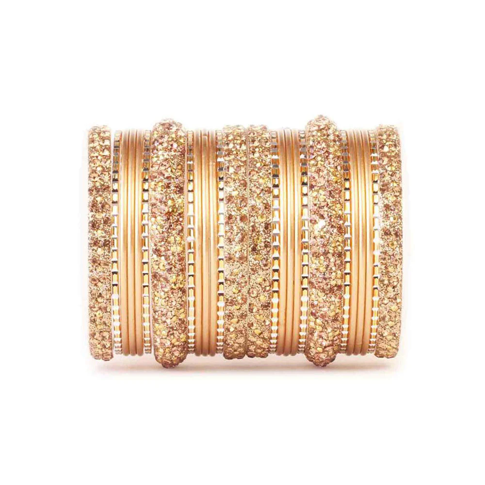 Lac Stone Pattern Bangle Set For Two Hands - Image 2