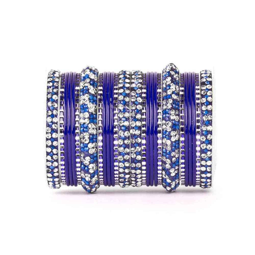 Lac Stone Pattern Bangle Set For Two Hands - Image 5