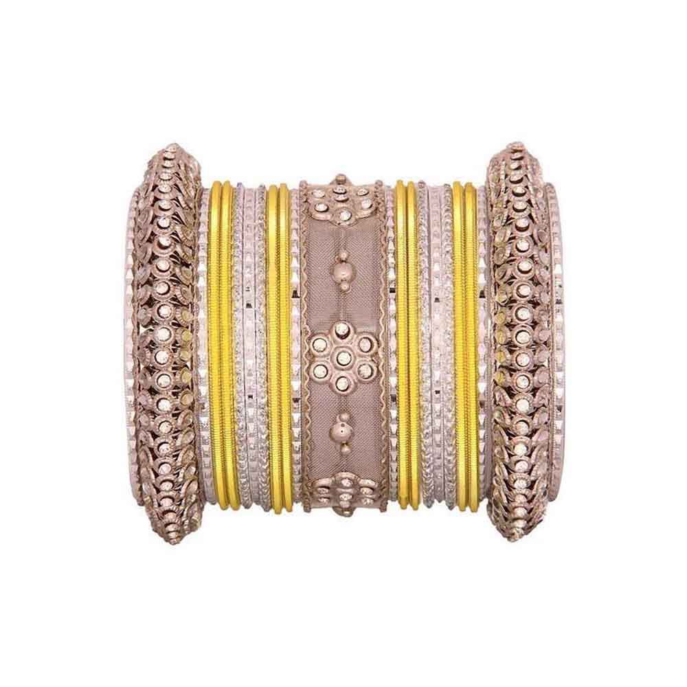 Set of 2 Multi-Colored Velvet Textured Bangle Set (Plus Size) - Image 7