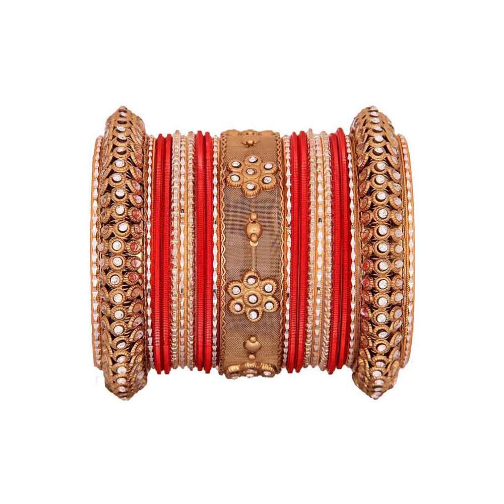 One Hand Multi-Colored Velvet Textured Bangle Set - Image 4