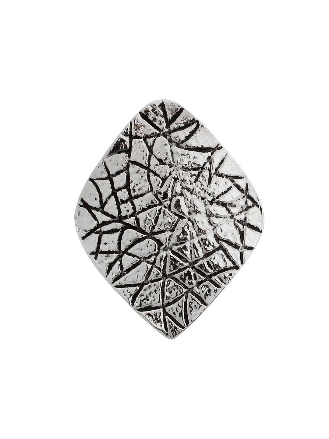 Oxidized Silver Free Size Ring by Leshya