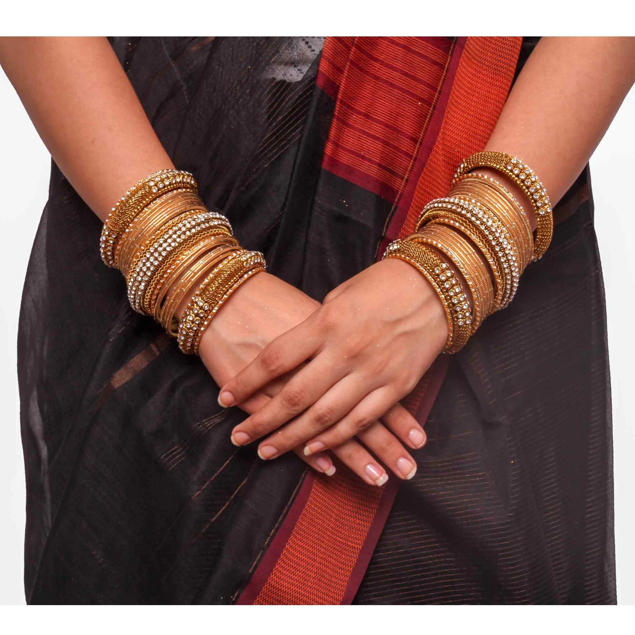 Set of 2 Bridal Jaali Work Bangle Set - Image 12