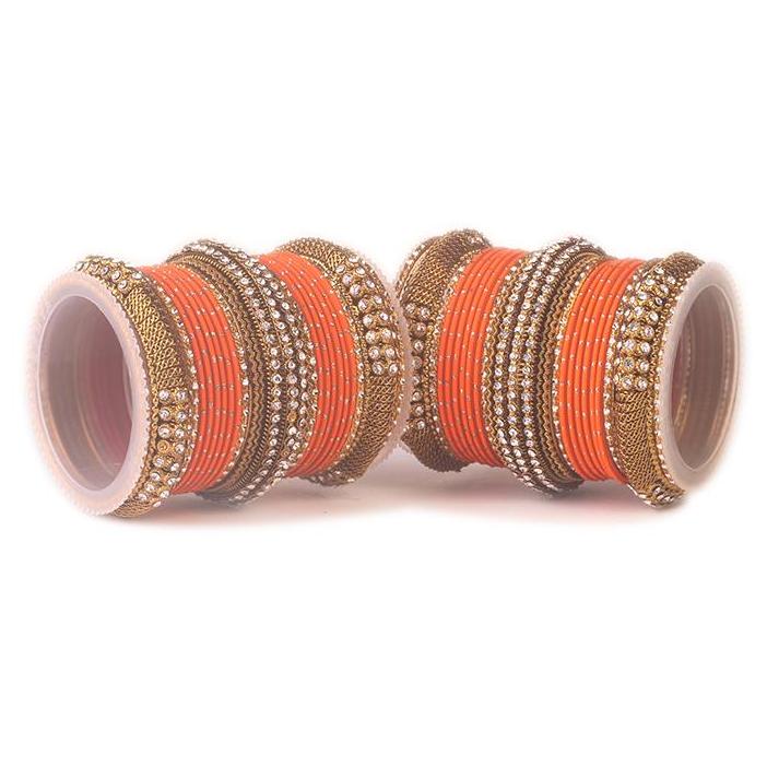 Set of 2 Bridal Jaali Work Bangle Set - Image 7