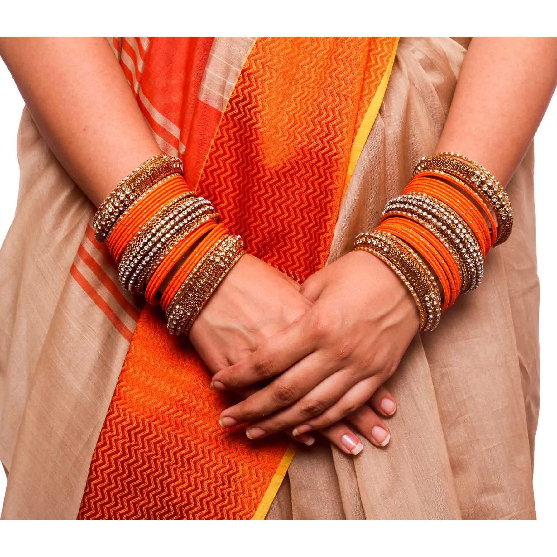 Set of 2 Bridal Jaali Work Bangle Set - Image 8