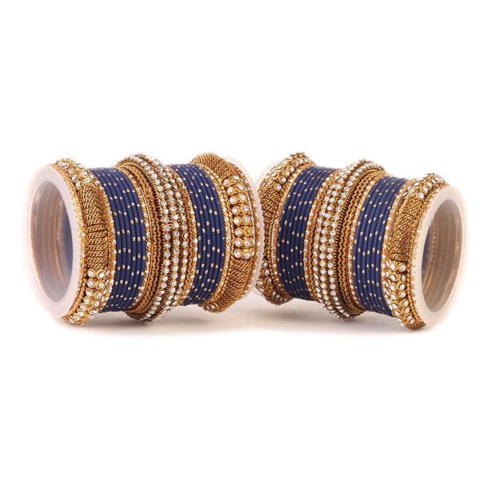 Set of 2 Bridal Jaali Work Bangle Set - Image 10
