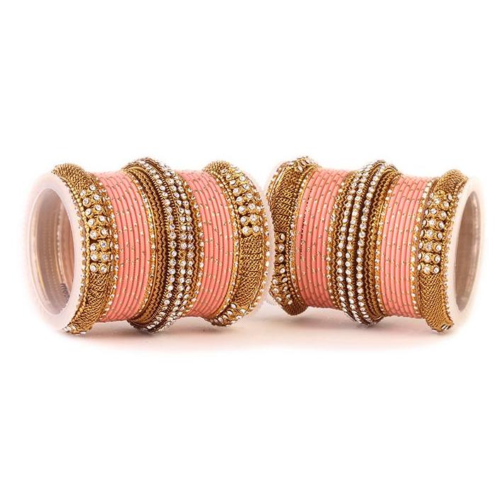 Set of 2 Bridal Jaali Work Bangle Set - Image 8