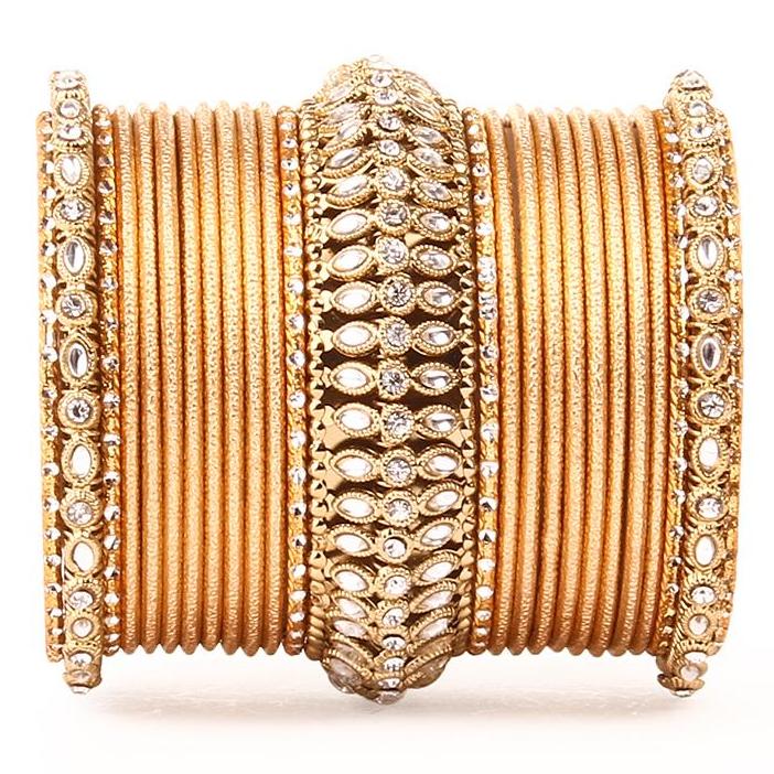 Set of 2 Bridal Kundan Bangle Set - Image 12