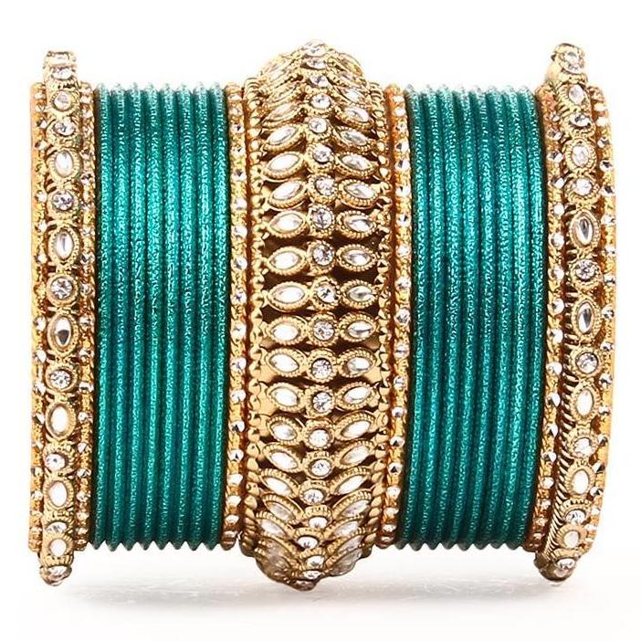 Set of 2 Bridal Kundan Bangle Set - Image 3