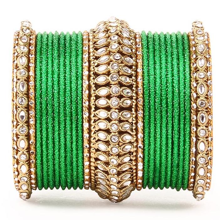 Set of 2 Bridal Kundan Bangle Set - Image 4