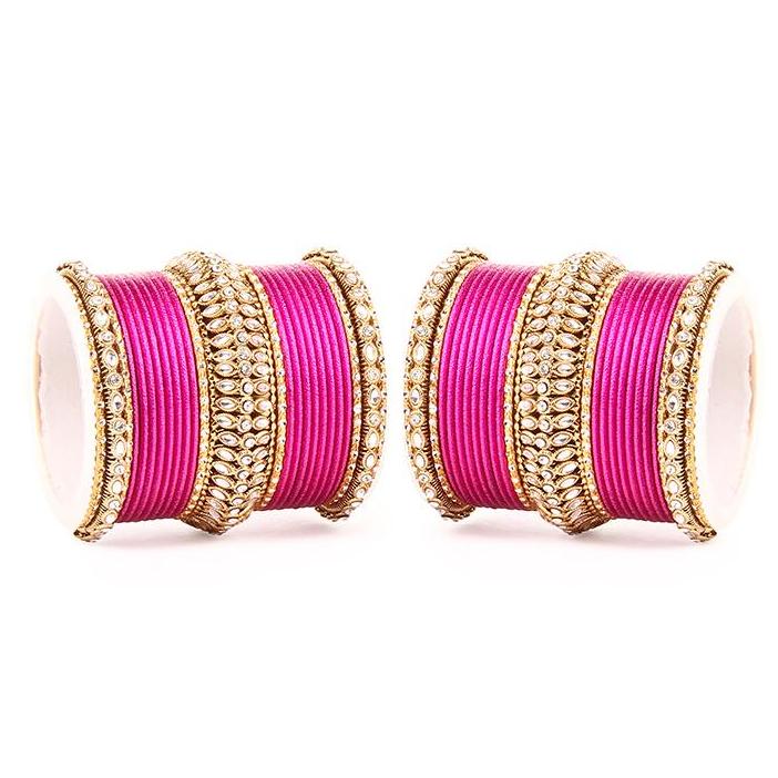 Set of 2 Bridal Kundan Bangle Set - Image 9